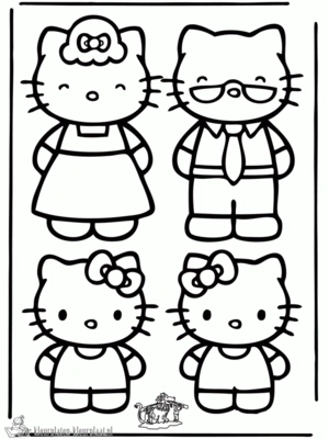 Hello kitty 27 kleurplaat om te printen en kleuren