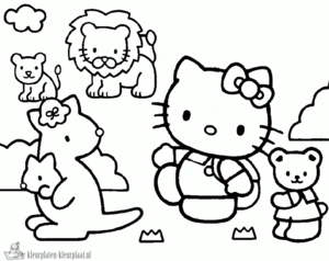 Hello kitty 28 kleurplaat om te printen en kleuren