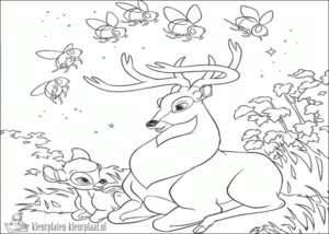 Hert 9 kleurplaat om te printen en kleuren