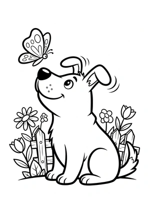 Hond kleurplaten om te printen en kleuren