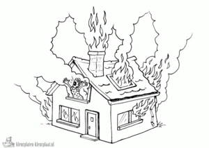 Huis 19 kleurplaat om te printen en kleuren