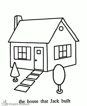 Huis 2 kleurplaat om te printen en kleuren