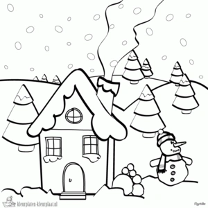 Huis 20 kleurplaat om te printen en kleuren