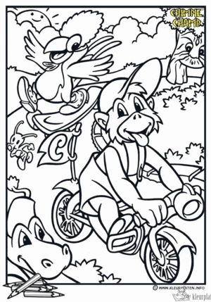 Jungle 1 kleurplaat om te printen en kleuren