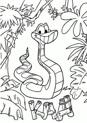 Jungle 5 kleurplaat om te printen en kleuren