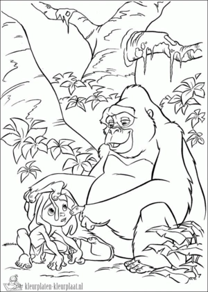 Jungle 6 kleurplaat om te printen en kleuren