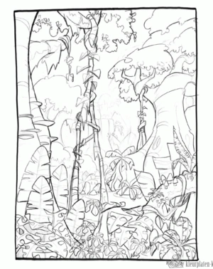 Jungle 9 kleurplaat om te printen en kleuren