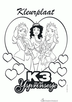 K3 1 kleurplaat om te printen en kleuren