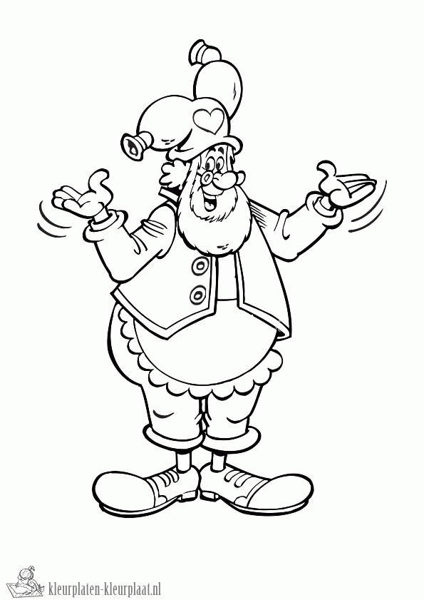 Kabouter plop 10 kleurplaat