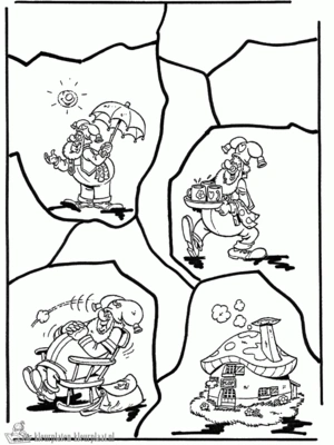 Kabouter plop 12 kleurplaat om te printen en kleuren