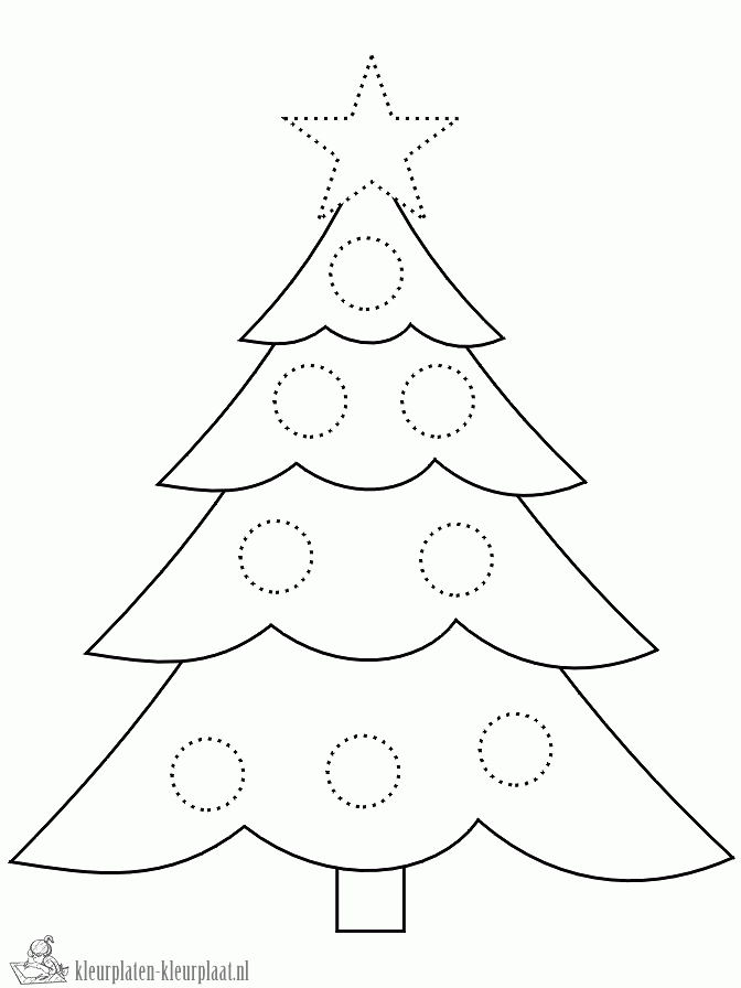Kerstboom 27 kleurplaat