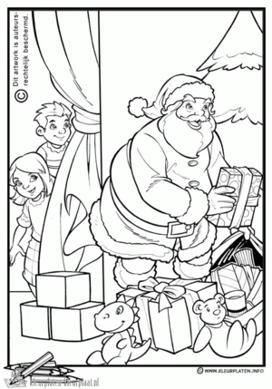 Kerstmis 51 kleurplaat om te printen en kleuren