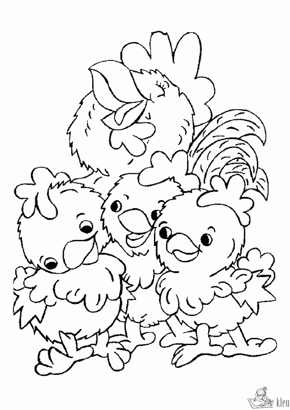 Kip 17 kleurplaat
