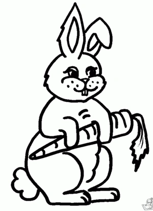 Konijn 16 kleurplaat om te printen en kleuren