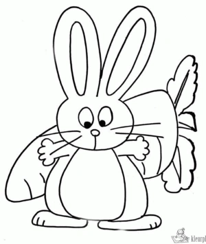 Konijn 17 kleurplaat om te printen en kleuren