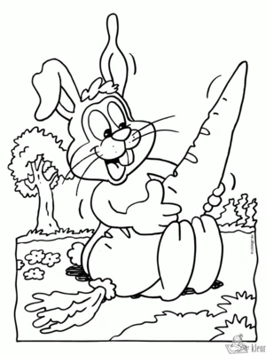 Konijn 18 kleurplaat om te printen en kleuren