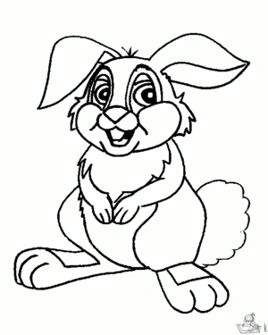 Konijn 19 kleurplaat om te printen en kleuren