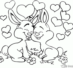 Konijn kleurplaten om te printen en kleuren