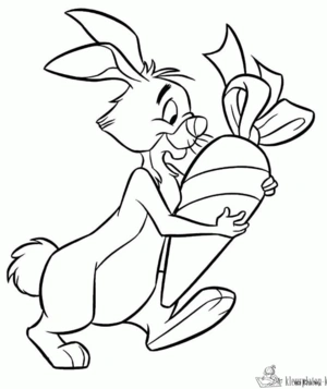 Konijn 26 kleurplaat om te printen en kleuren