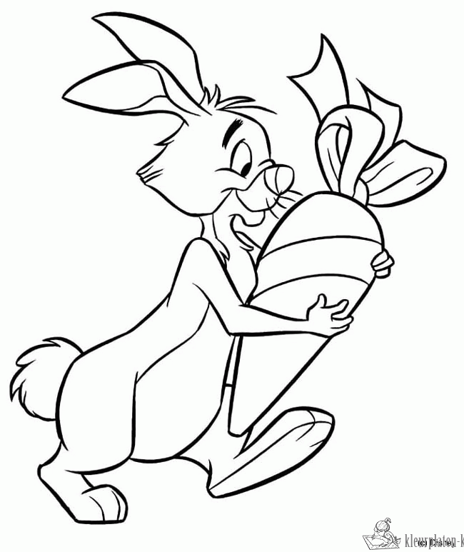 Konijn 26 kleurplaat