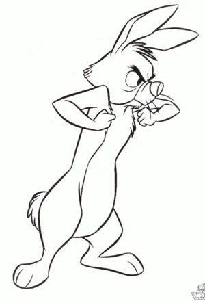 Konijn 54 kleurplaat om te printen en kleuren