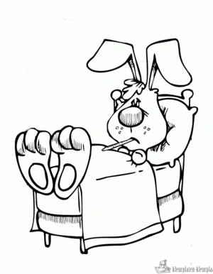 Konijn 66 kleurplaat om te printen en kleuren