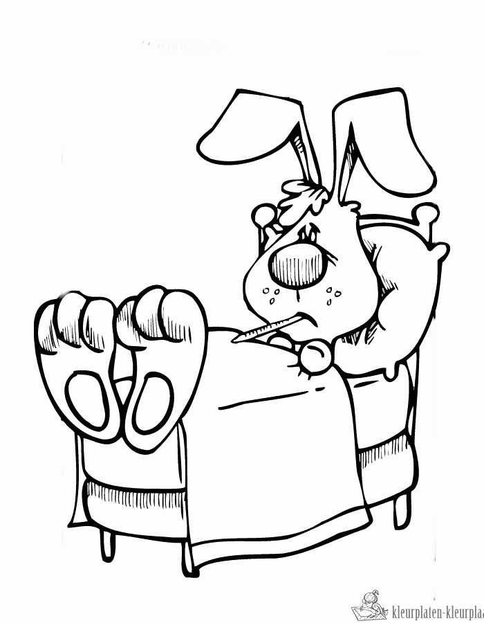 Konijn 66 kleurplaat