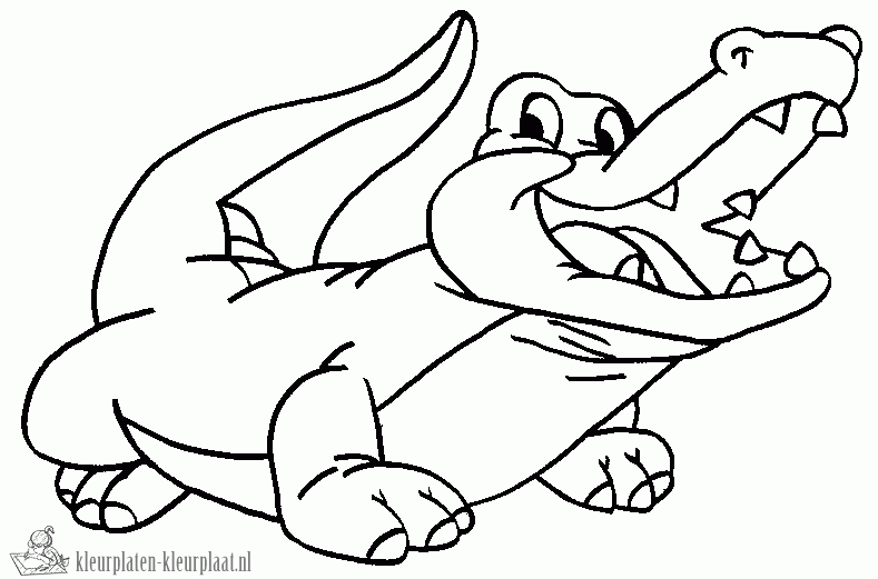 Krokodil 18 kleurplaat