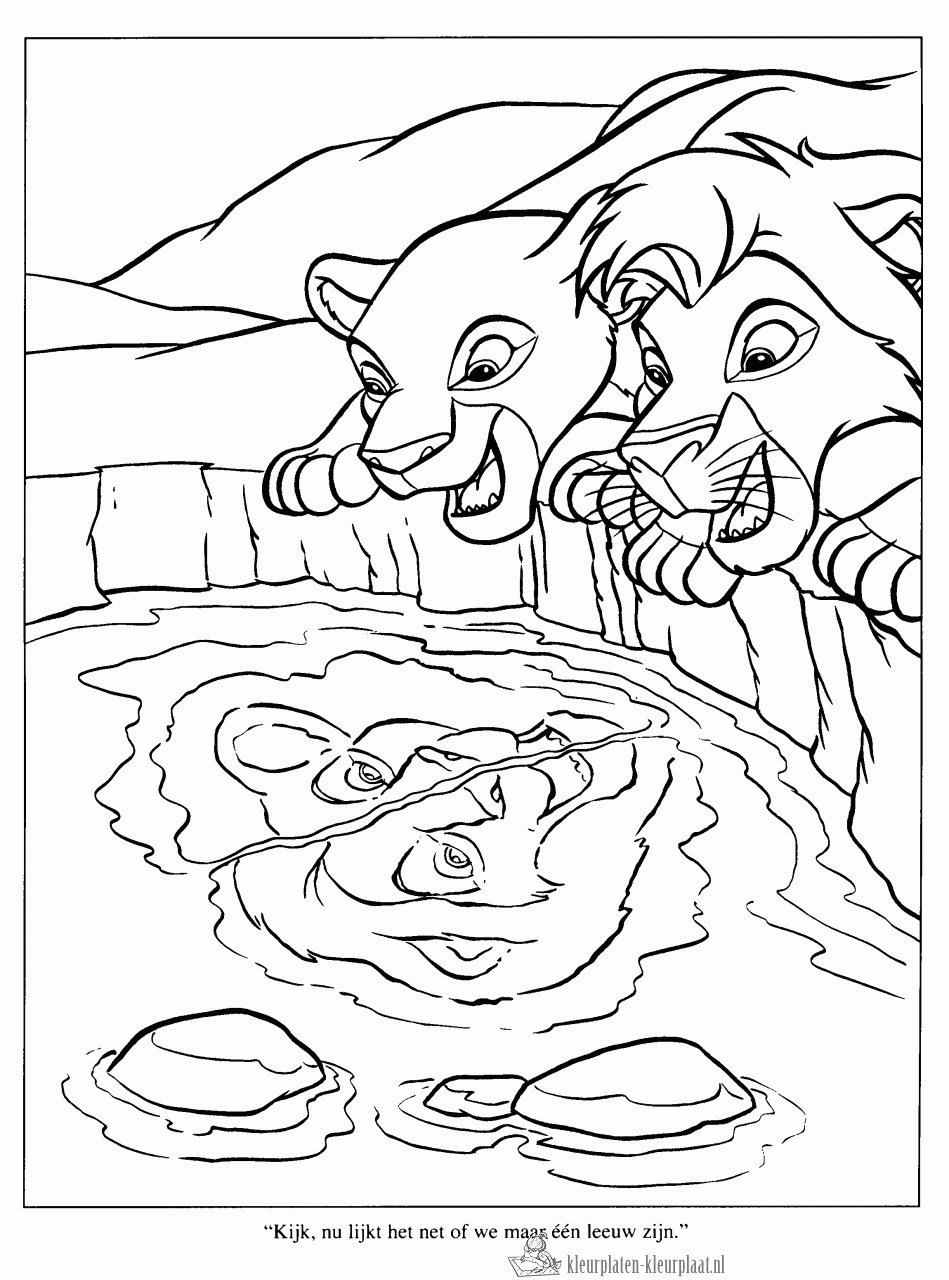 Leeuw 15 kleurplaat