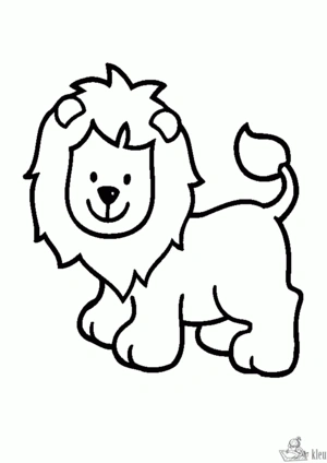 Leeuw 19 kleurplaat om te printen en kleuren