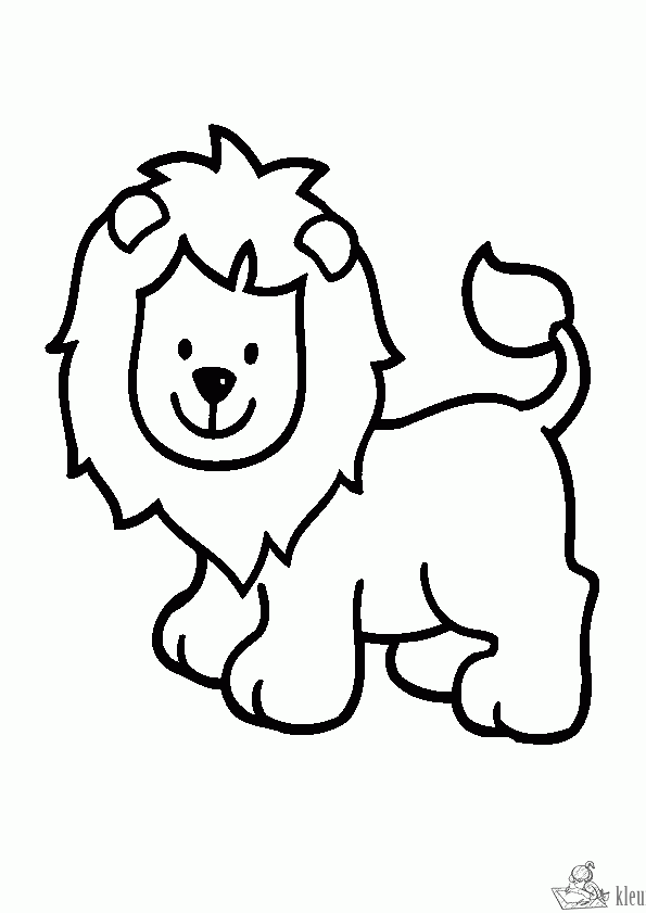 Leeuw 19 kleurplaat