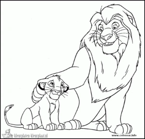 Leeuw 23 kleurplaat om te printen en kleuren