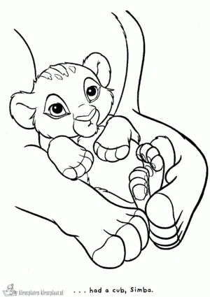 Leeuw 4 kleurplaat om te printen en kleuren