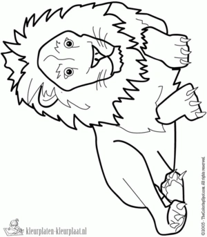 Leeuw 43 kleurplaat om te printen en kleuren