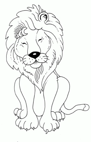 Leeuw 57 kleurplaat om te printen en kleuren