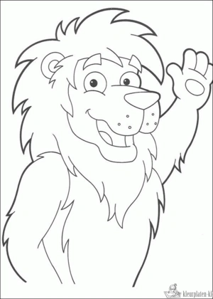 Leeuw 65 kleurplaat om te printen en kleuren
