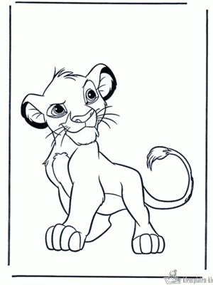 Leeuw 7 kleurplaat om te printen en kleuren
