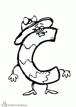 Letters 16 kleurplaat om te printen en kleuren