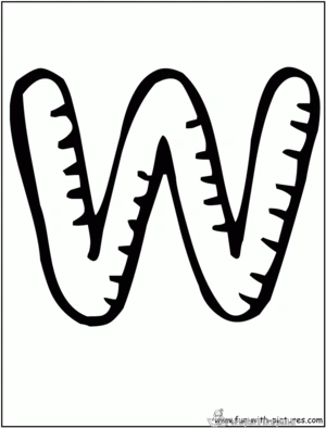 Letters 21 kleurplaat om te printen en kleuren