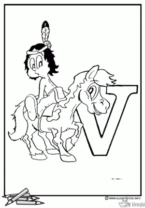 Letters 24 kleurplaat om te printen en kleuren