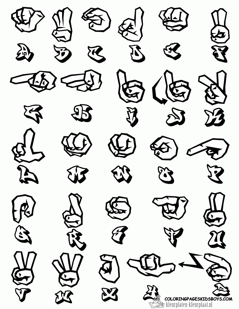 Letters 6 kleurplaat