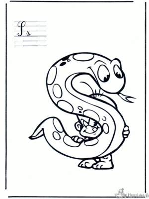 Letters 9 kleurplaat om te printen en kleuren