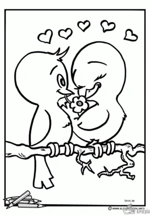 Liefde 1 kleurplaat om te printen en kleuren