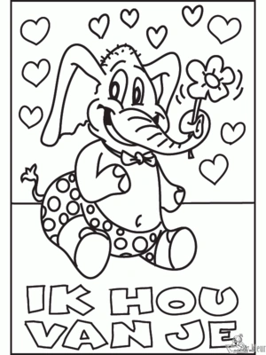 Liefde 10 kleurplaat om te printen en kleuren