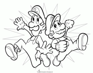 Mario 17 kleurplaat om te printen en kleuren