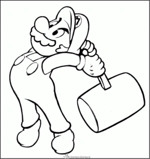 Mario 19 kleurplaat om te printen en kleuren
