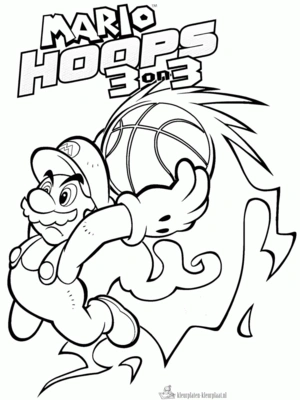 Mario 24 kleurplaat om te printen en kleuren
