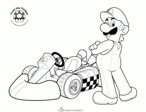 Mario 5 kleurplaat om te printen en kleuren