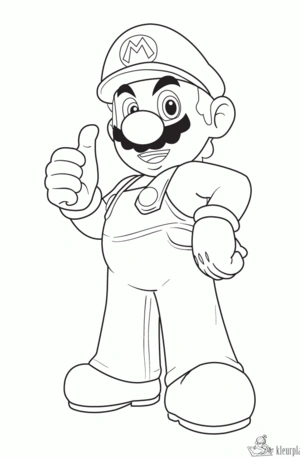 Mario kleurplaten om te printen en kleuren