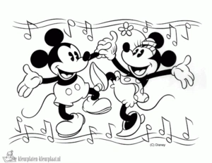 Minnie mouse 28 kleurplaat om te printen en kleuren